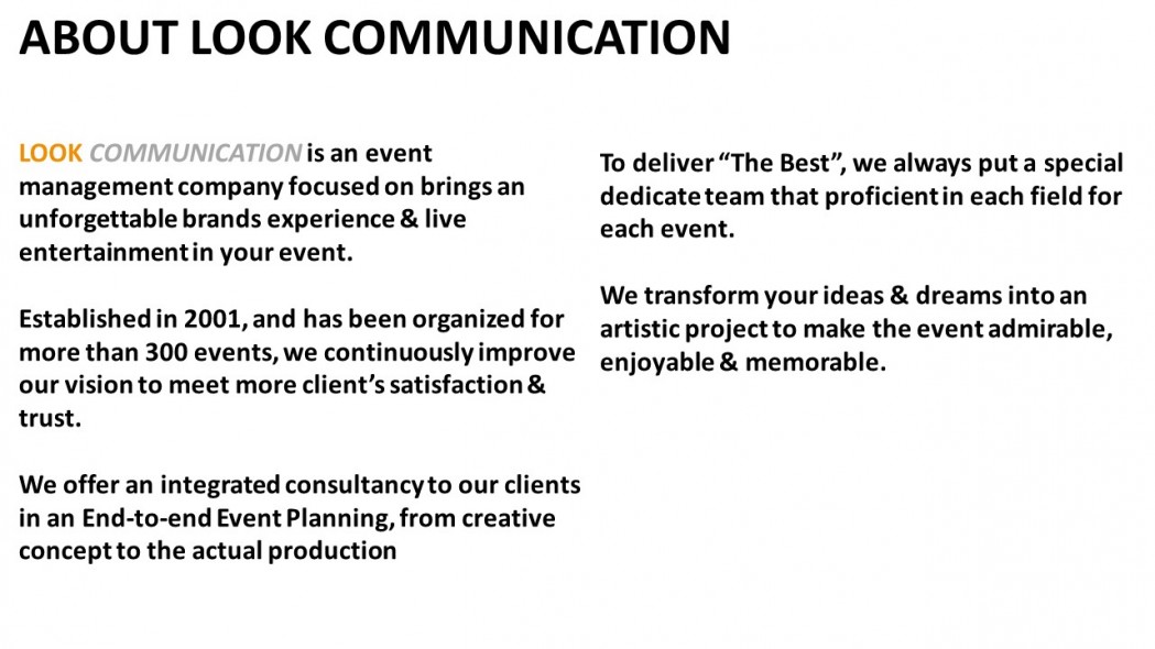 About Look-Communication – LOOK COMMUNICATION